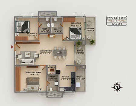 type5a-3bhk type5a-3bhk